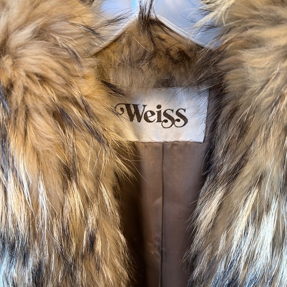 Weiss Racoon Fur Coat READ SIZE DESCRIPTION - Picture 2 of 8